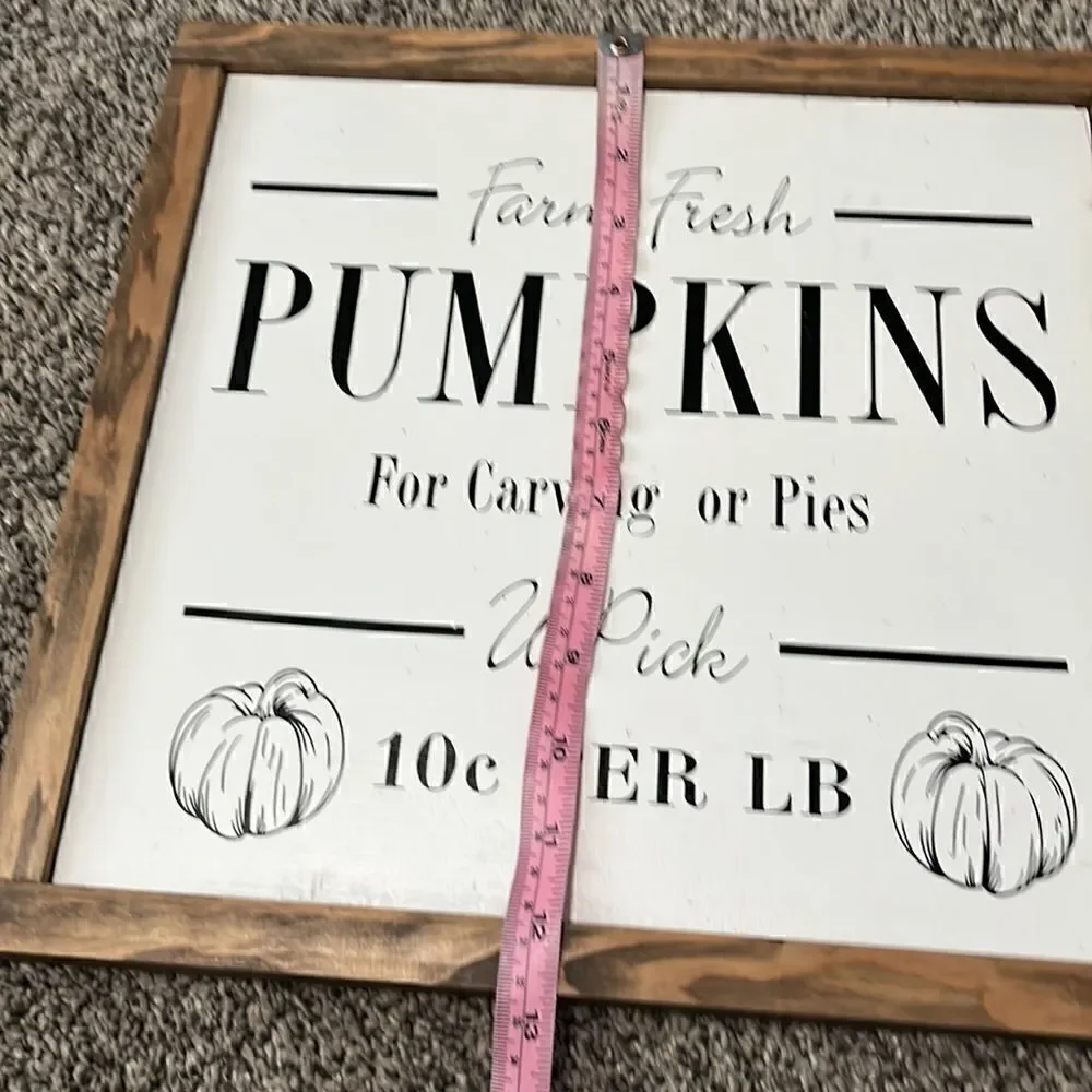 Farmhouse Pumpkin Sign - farm fresh u pick
